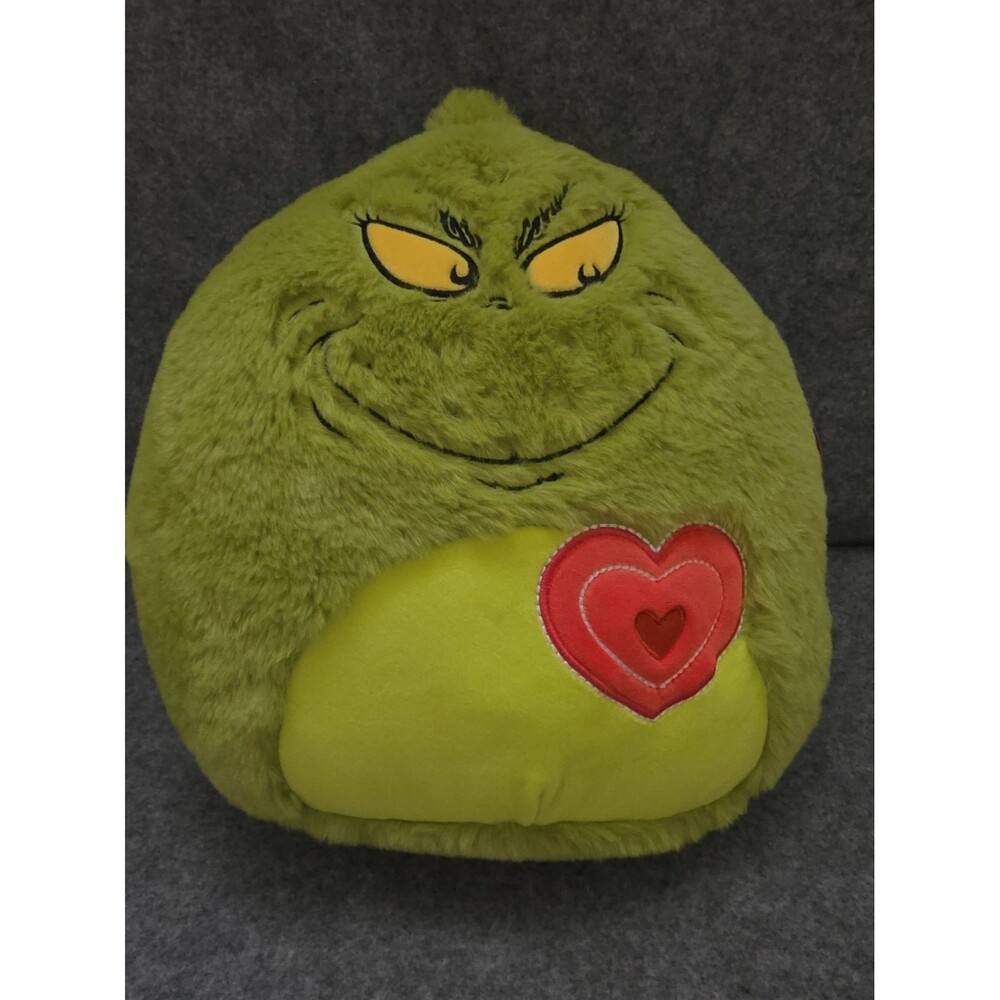 Grinch with Heart Squishmallows FuzzAMallow Official Child's Plush Toy - 12"